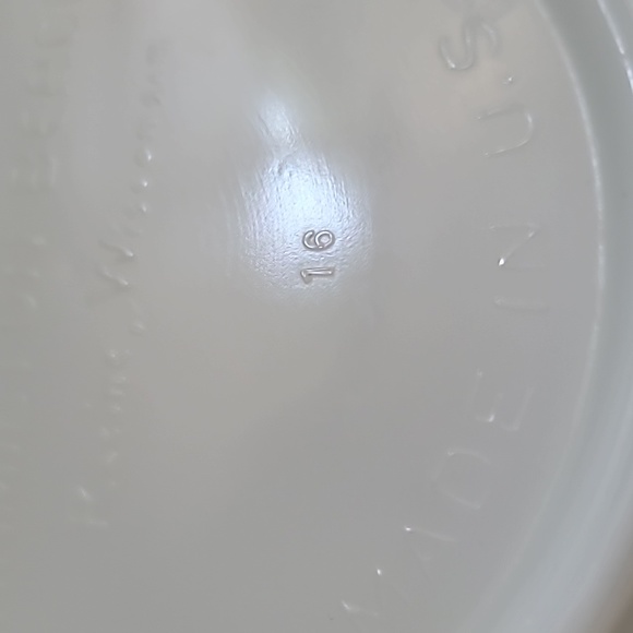 PYREX for Hamilton Beach large mixing bowl white milk glass w ribbing vtg - Picture 7 of 13